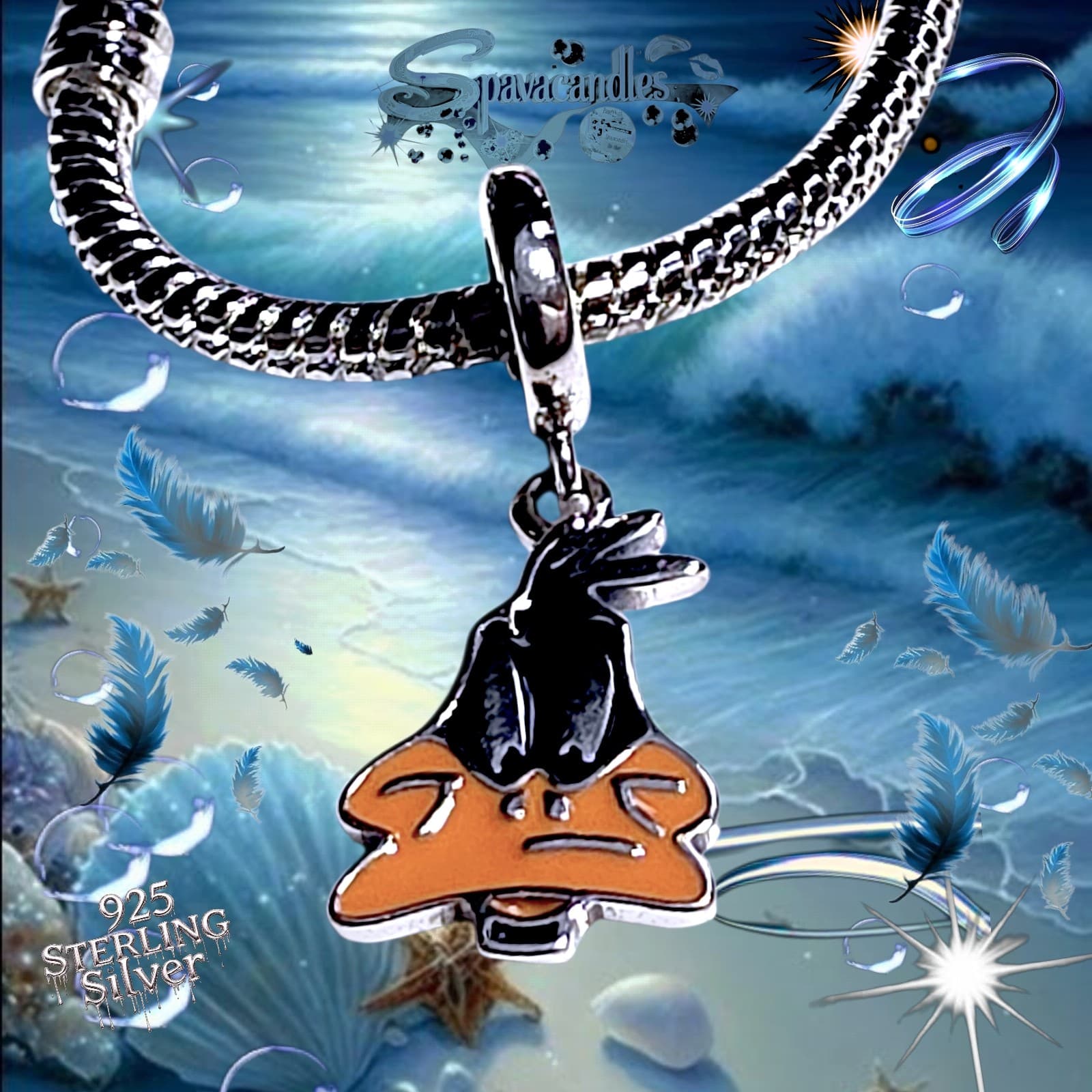S925 Sterling Silver Looney Tunes Daffy Duck US SELLER - Thumbnail 6