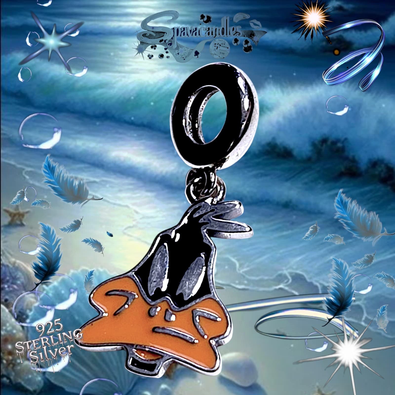 S925 Sterling Silver Looney Tunes Daffy Duck US SELLER - Thumbnail 3