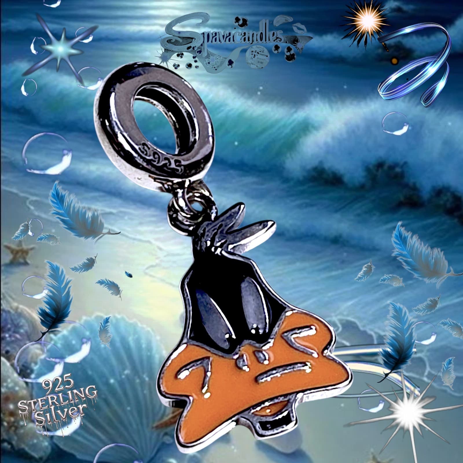 S925 Sterling Silver Looney Tunes Daffy Duck US SELLER - Thumbnail 2