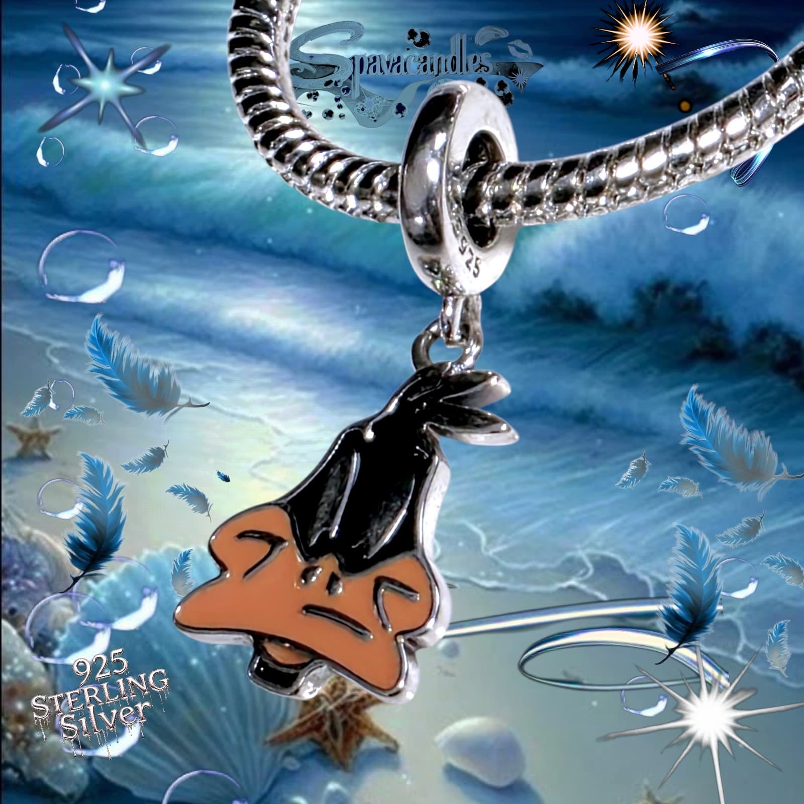 S925 Sterling Silver Looney Tunes Daffy Duck US SELLER - Thumbnail 7