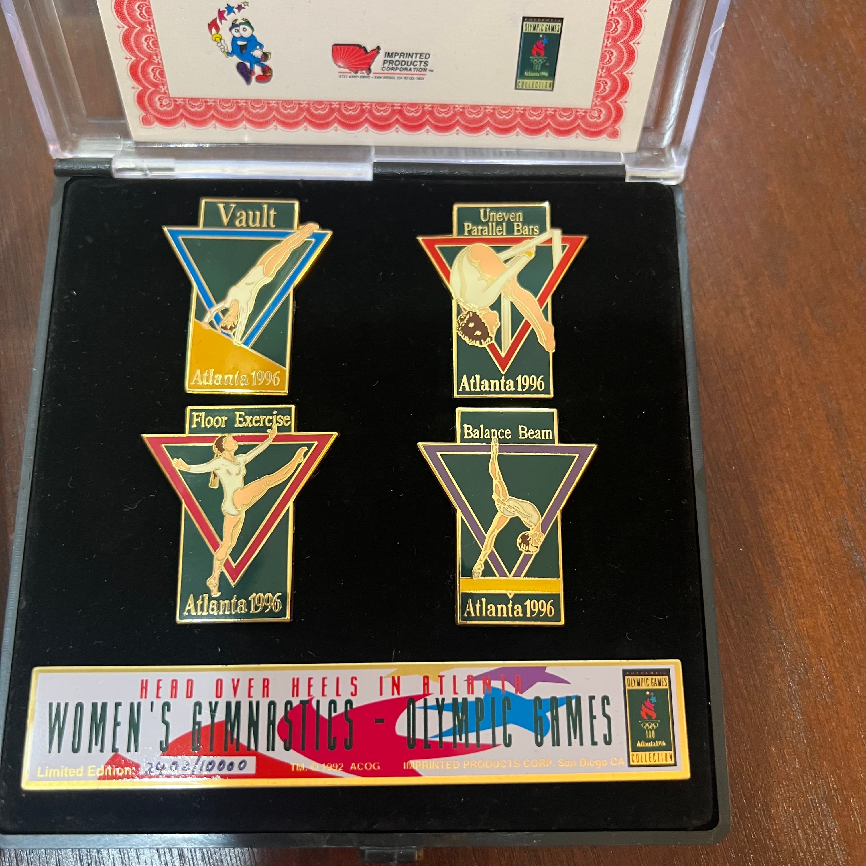 1996 Atlanta Olympic Games Gymnastics Collector's Pin Set Limited Edition - Thumbnail 3