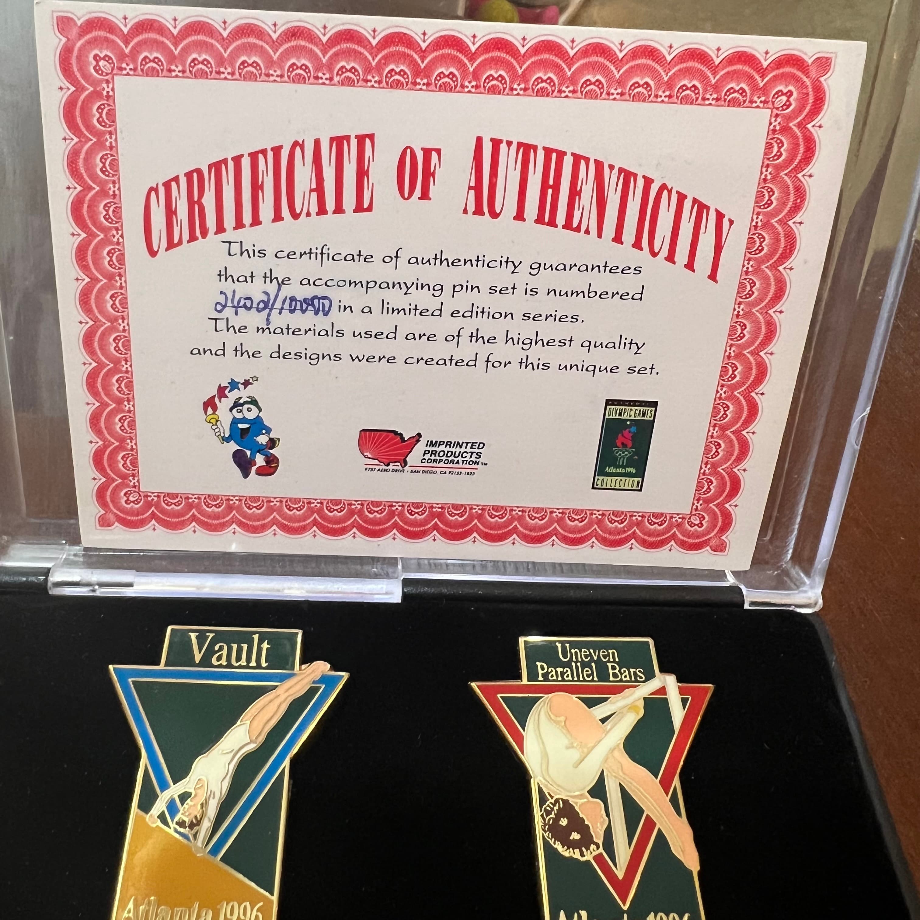 1996 Atlanta Olympic Games Gymnastics Collector's Pin Set Limited Edition - Thumbnail 4