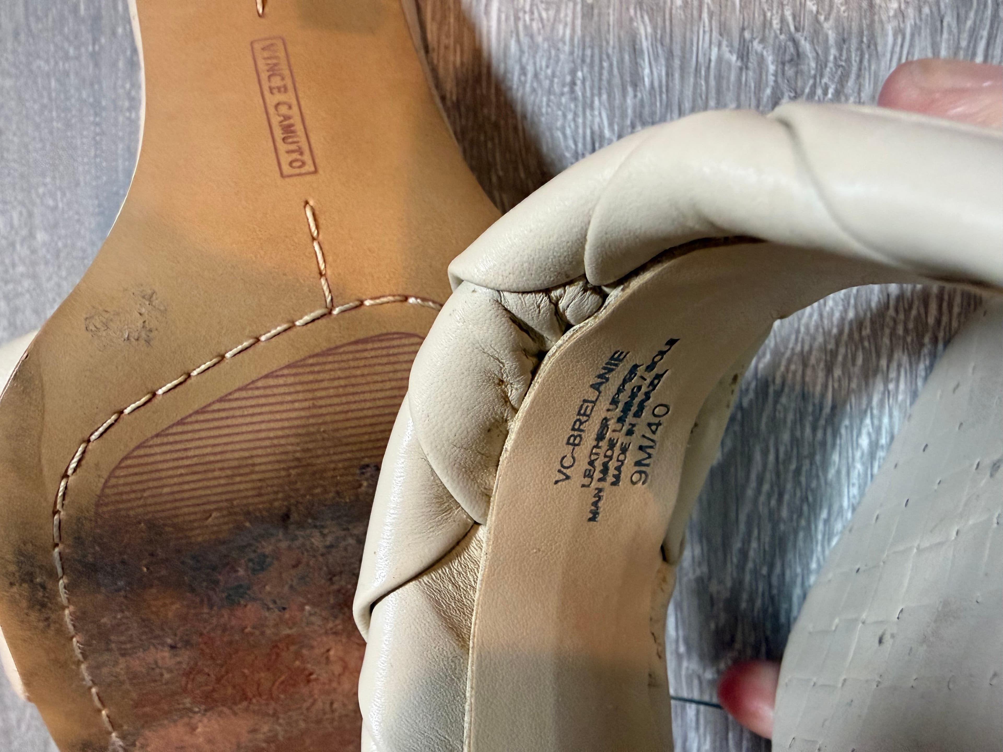 Vince Camuto Beige Woven Heeled Sandals - Thumbnail 3
