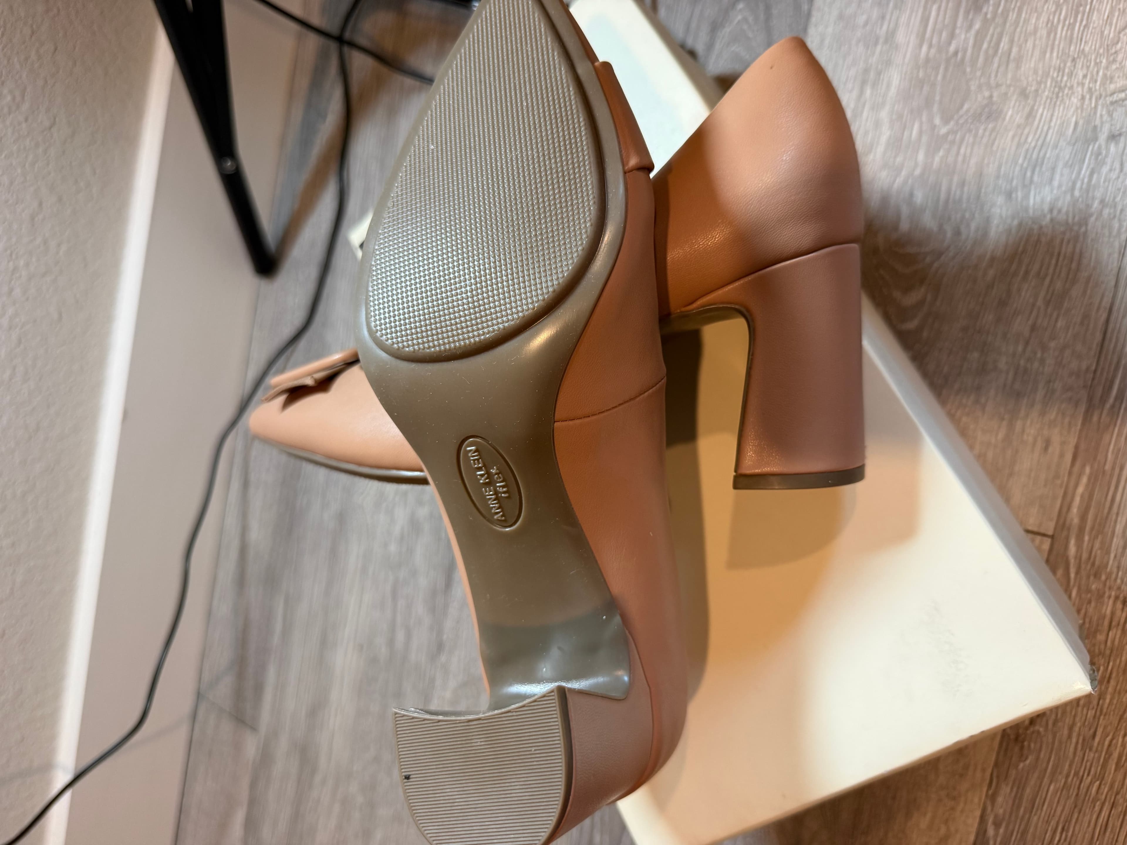Anne Klein Women's Beige Heels with Buckle Detail Size 8.5M - Thumbnail 3