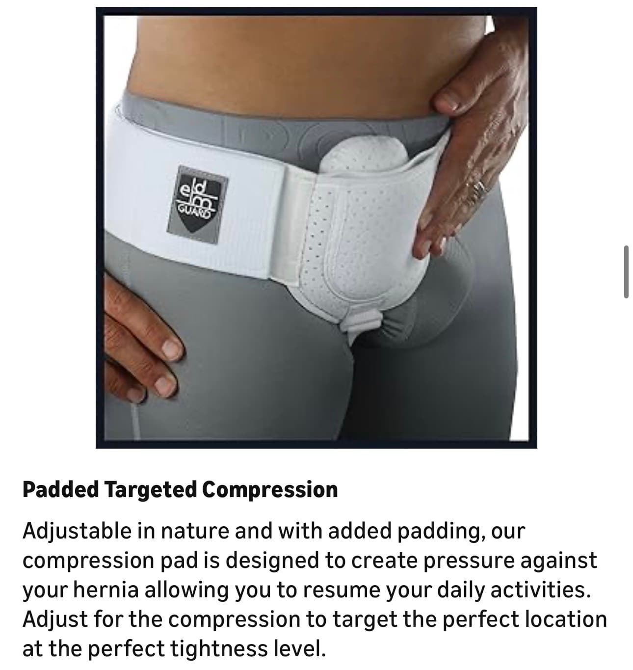 Everyday Medical Hernia Guard I Inguinal Hernia Belt For Men I Left or Right Side I Post Surgery Men’s Inguinal Hernia Support Truss For Inguinal, Groin Hernias I Adjustable Waist Strap - Large/XLarge - Thumbnail 15