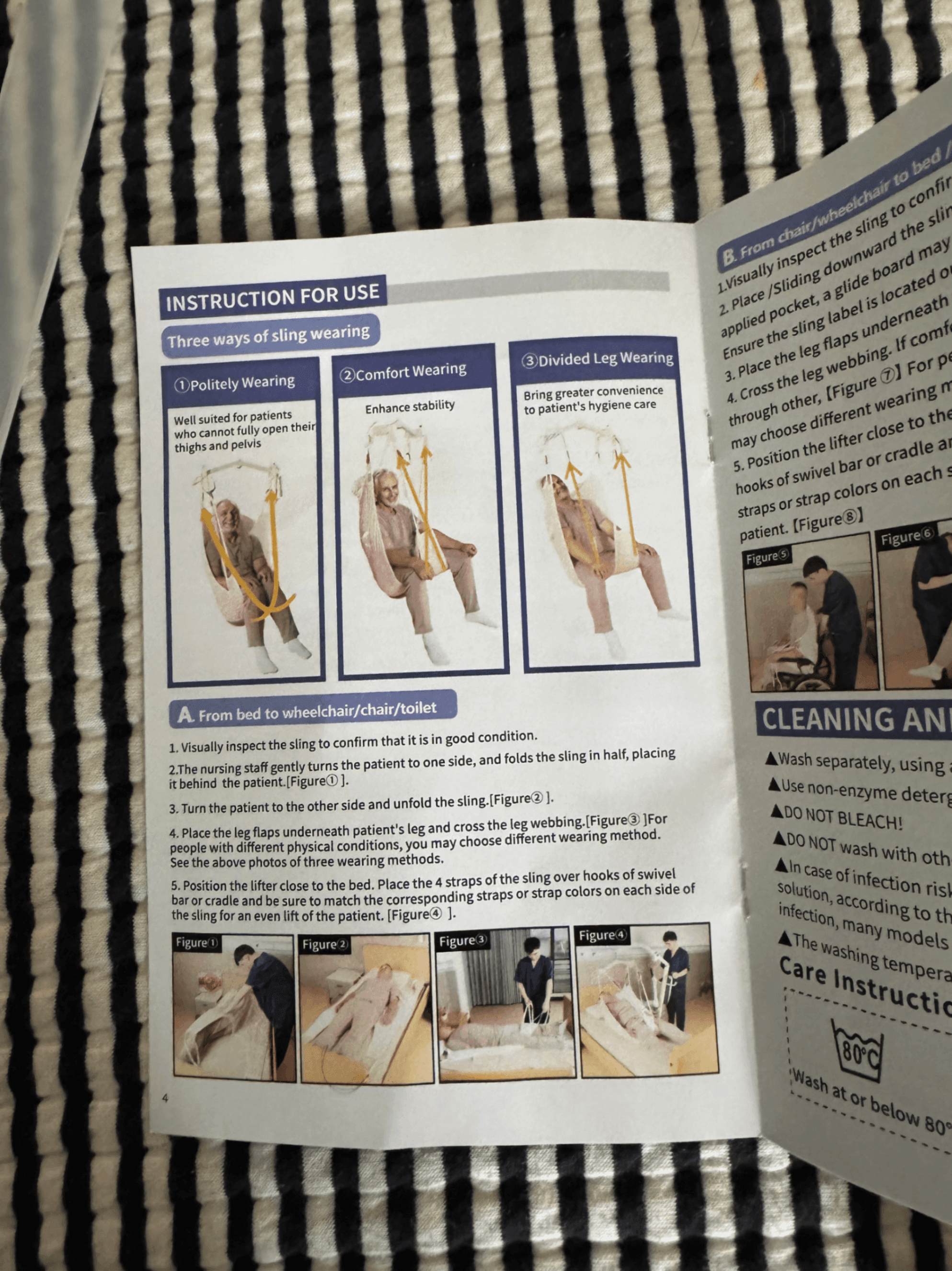 Premium Full-Body Divided Leg High-Back Patient Lift Sling – Comfortable & Secure Transfer Solution - Thumbnail 11