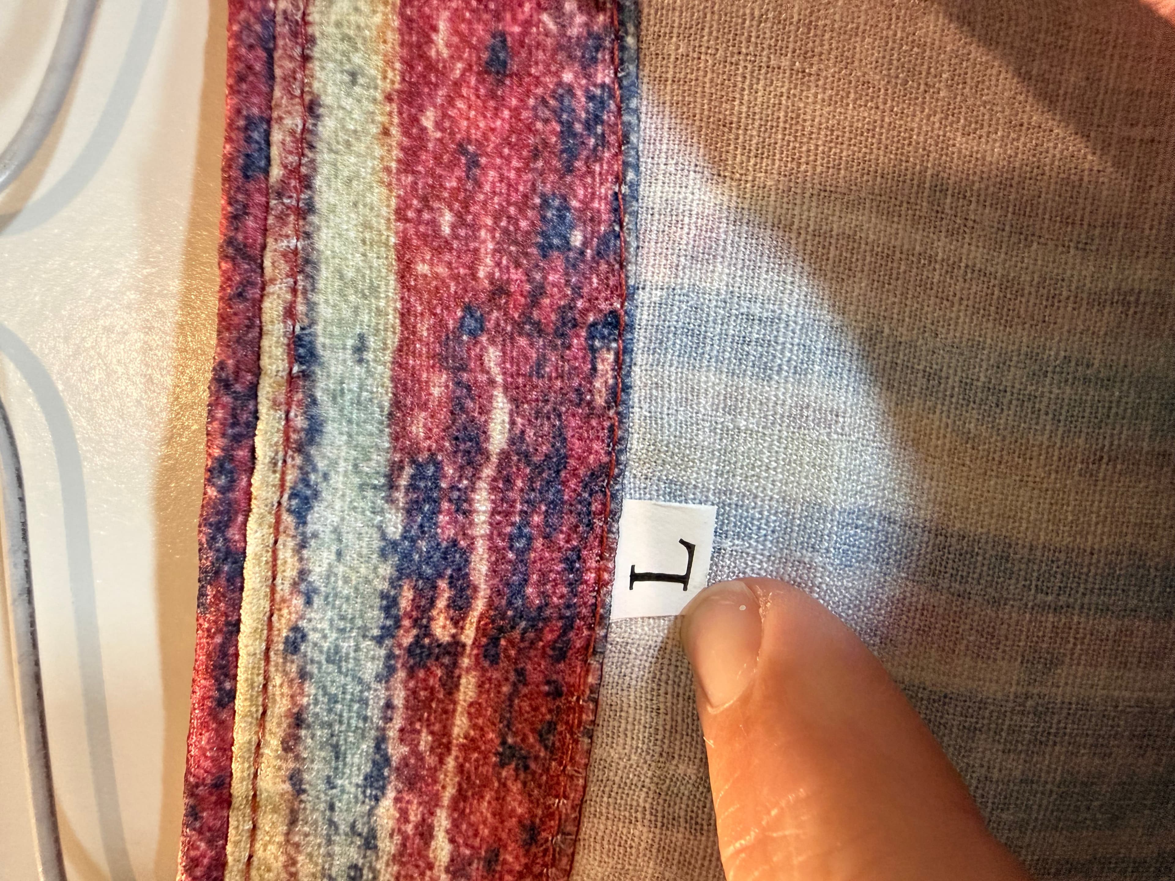 Multicolor Striped Long Sleeve Shirt Size L - Thumbnail 2