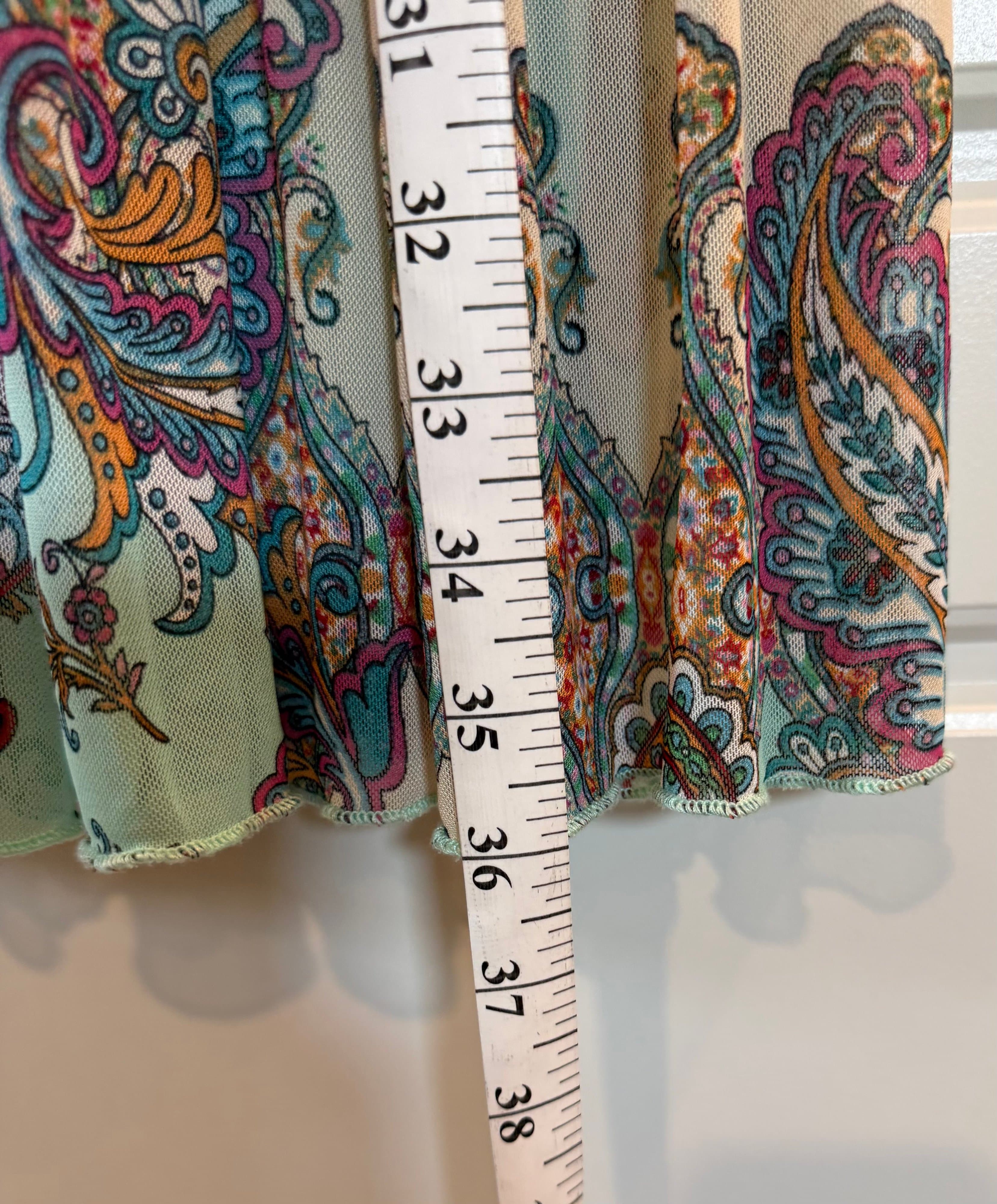 Stella & Julie Paisley Chiffon Dress Size 8 - Thumbnail 3