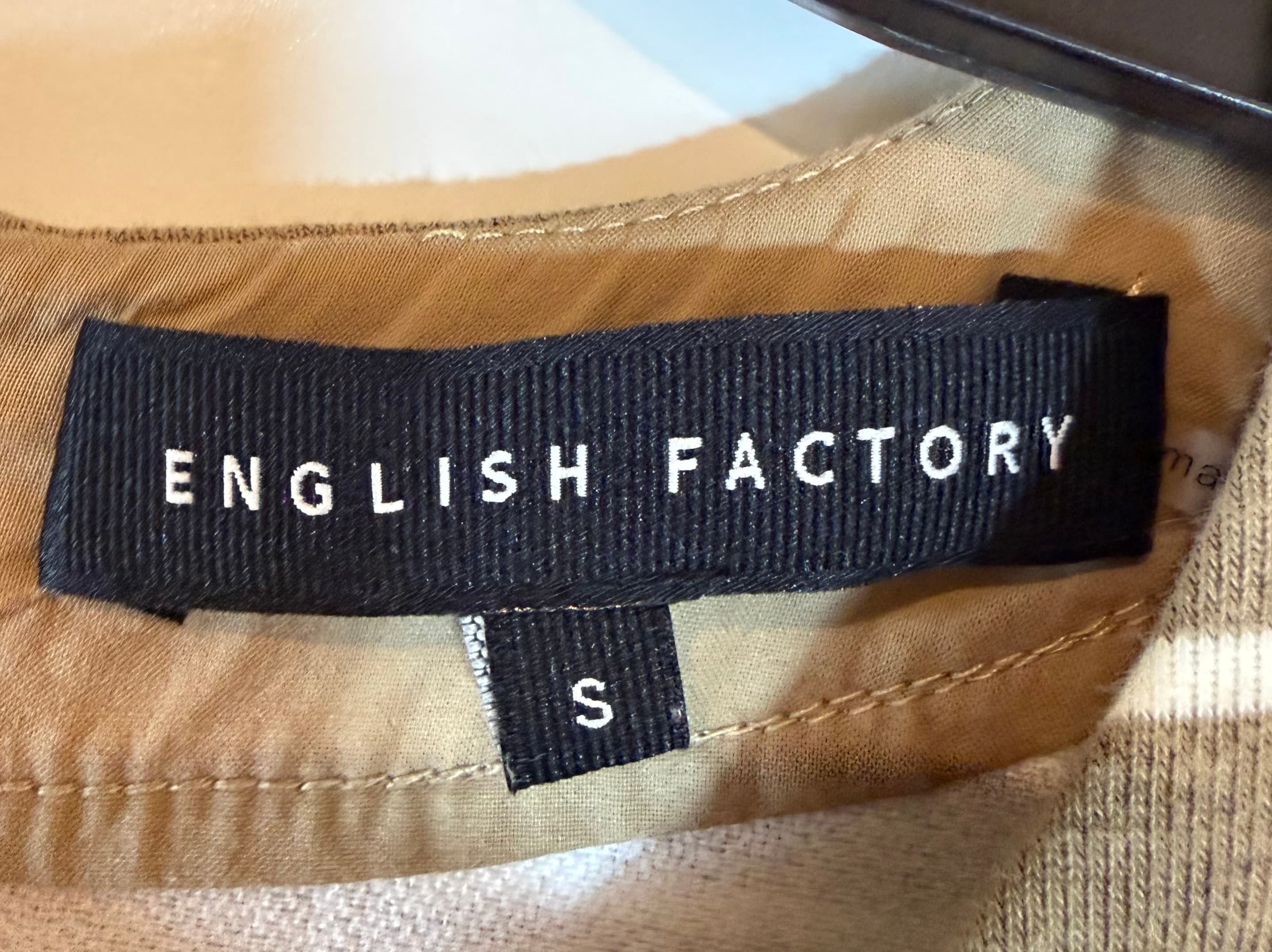 English Factory Striped Dress with Denim Pockets, Size 6 - Thumbnail 3