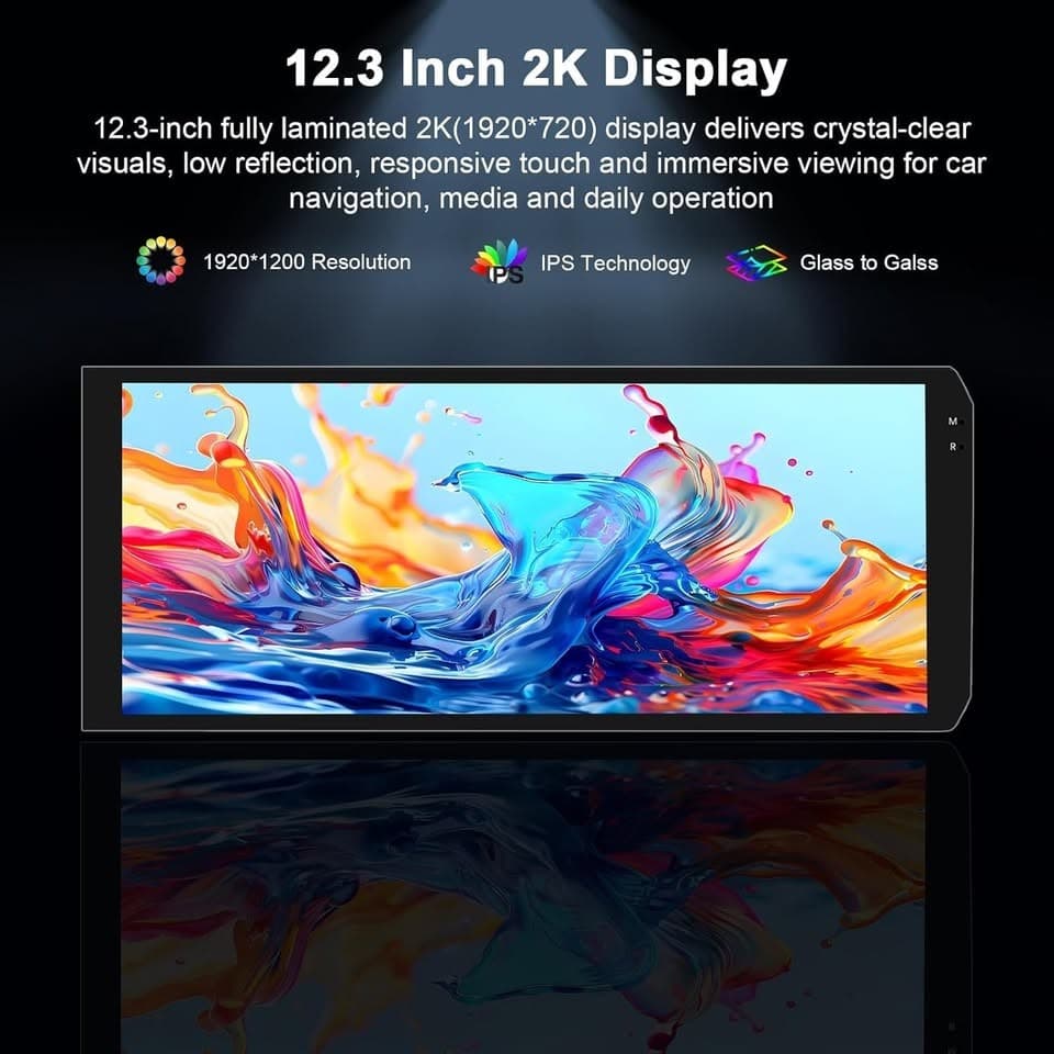 MirthWorld 12.3" 2K Android 13 CarPlay Radio for Jeep JL Gladiator (2018-2022) - Thumbnail 8