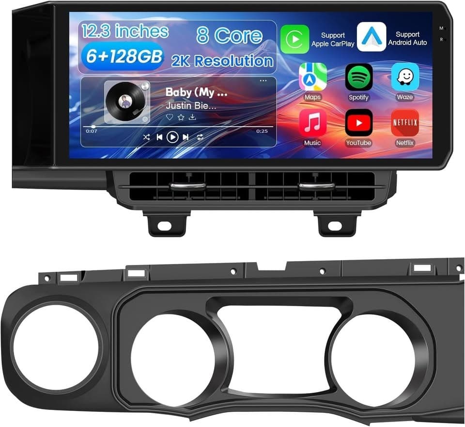 MirthWorld 12.3" 2K Android 13 CarPlay Radio for Jeep JL Gladiator (2018-2022) - Thumbnail 4