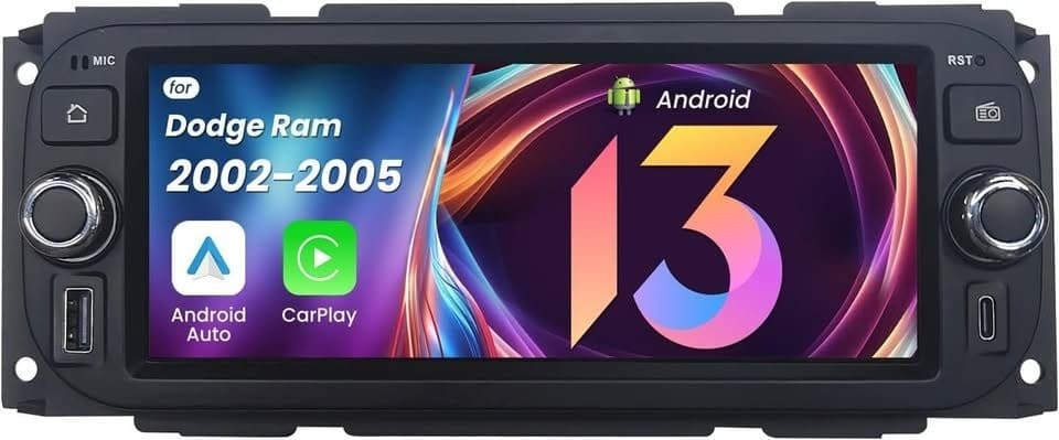 Dodge Ram Jeep Radio CarPlay Android Auto 6.8" IPS Bluetooth 5G WiFi - Thumbnail 3