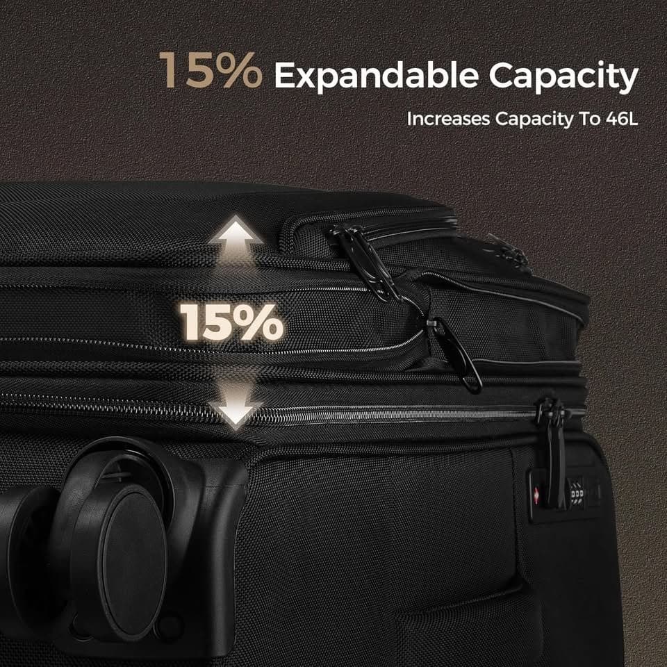 Cllson 20" Carry-On Luggage: Top Opening, USB Port, TSA Lock, Spinner Wheels - Thumbnail 6