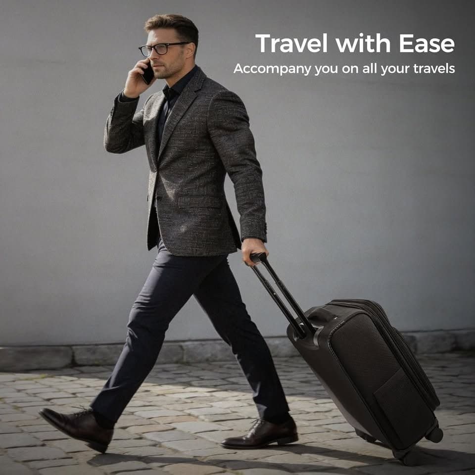 Cllson 20" Carry-On Luggage: Top Opening, USB Port, TSA Lock, Spinner Wheels - Thumbnail 9