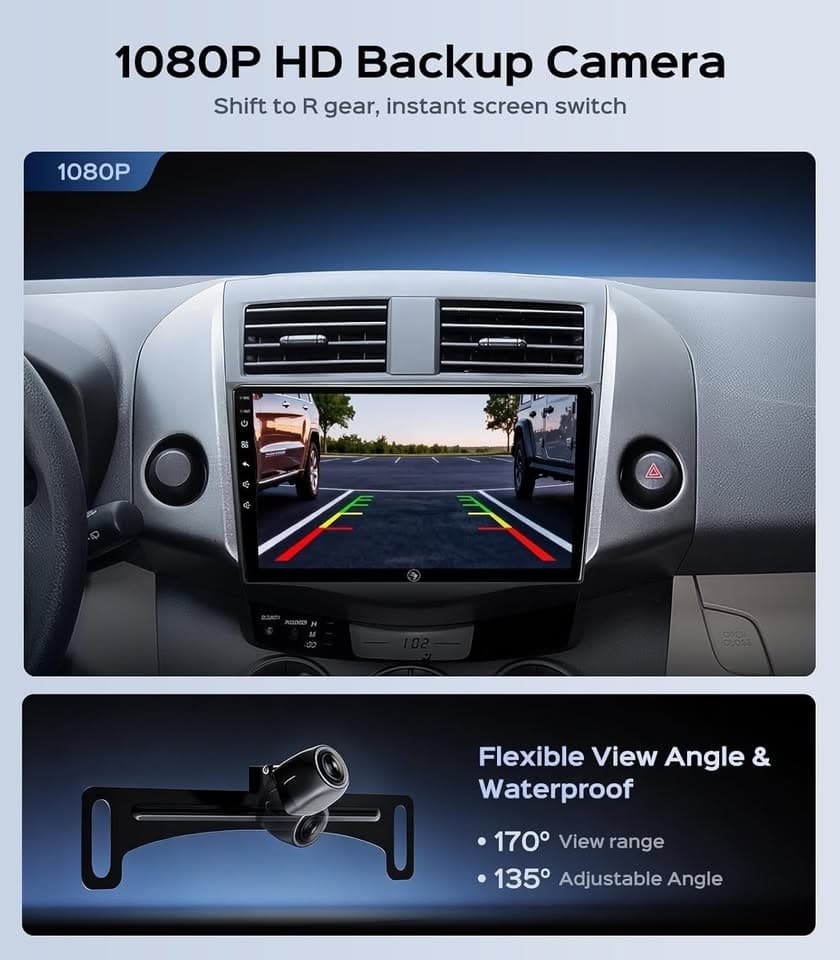 AINAVI 9" Car Stereo for Toyota RAV4 2006-2011 CarPlay Android Auto GPS BT FM - Thumbnail 6