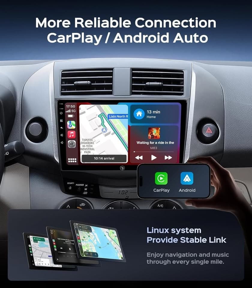 AINAVI 9" Car Stereo for Toyota RAV4 2006-2011 CarPlay Android Auto GPS BT FM - Thumbnail 8