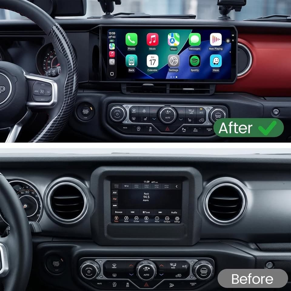 MirthWorld 12.3" 2K Android 13 CarPlay Radio for Jeep JL Gladiator (2018-2022) - Thumbnail 10