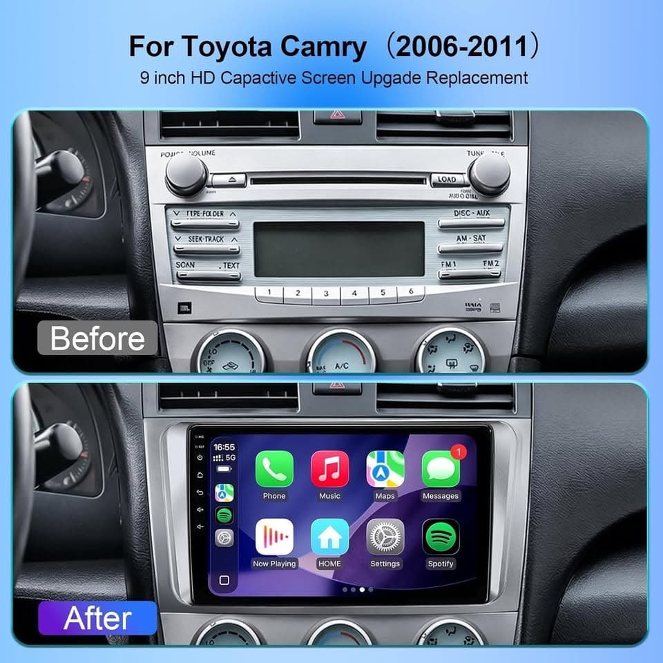 64GB Android 13, 9" Car Stereo for 2006-2011 Toyota Camry CarPlay - Thumbnail 7
