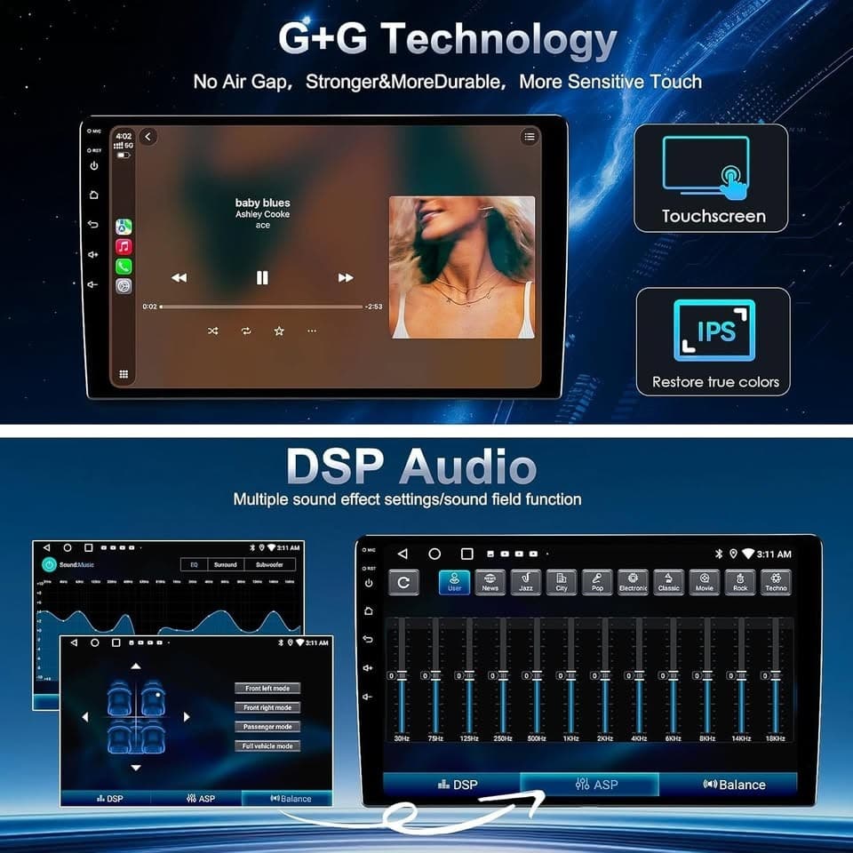 10.2" Android 13 Car Stereo for 2007-2013 Chevy Silverado GMC Sierra - Thumbnail 8