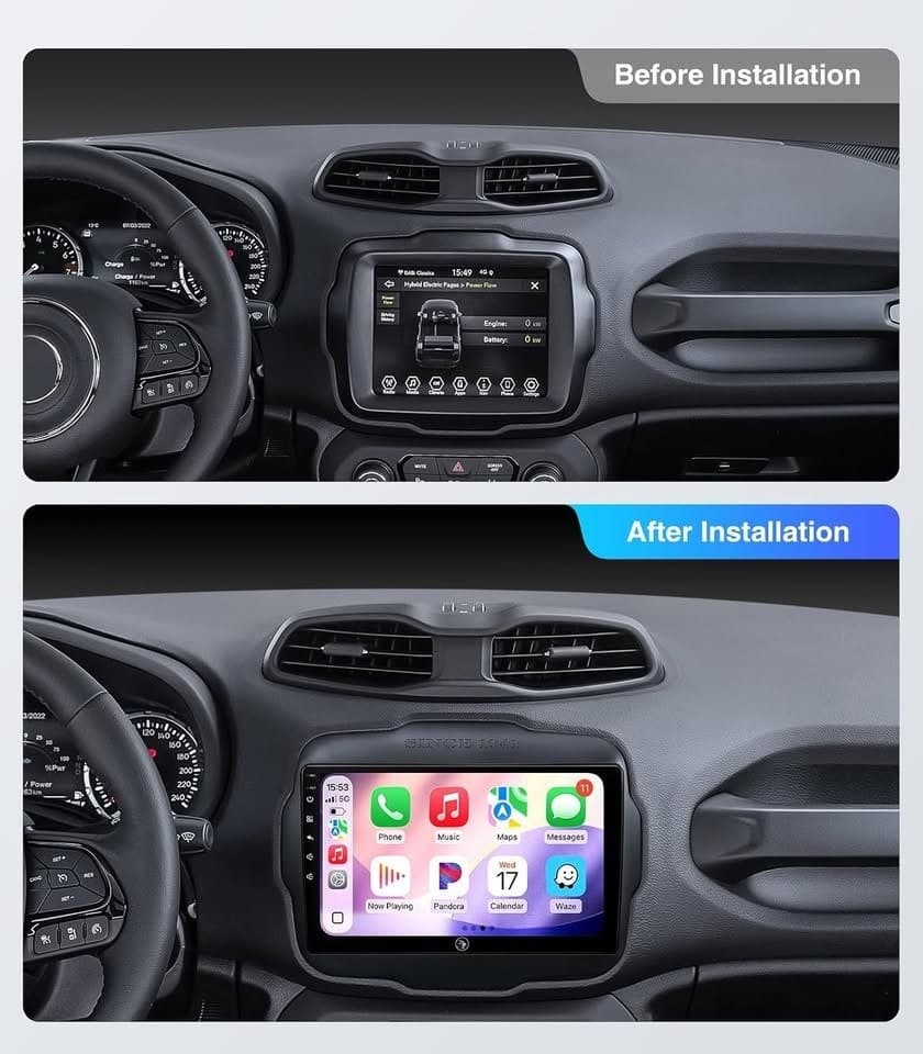 AINAVI 9" Jeep Renegade Radio CarPlay Android Auto GPS 4+64GB - Thumbnail 6