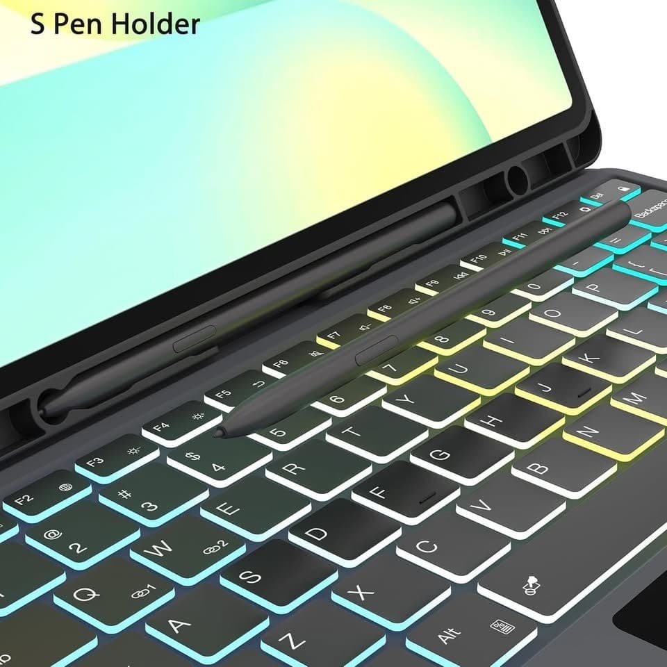 Ai Key Galaxy Tab S10 FE+ 13.1 Keyboard Case Backlit Touchpad Black - Thumbnail 6