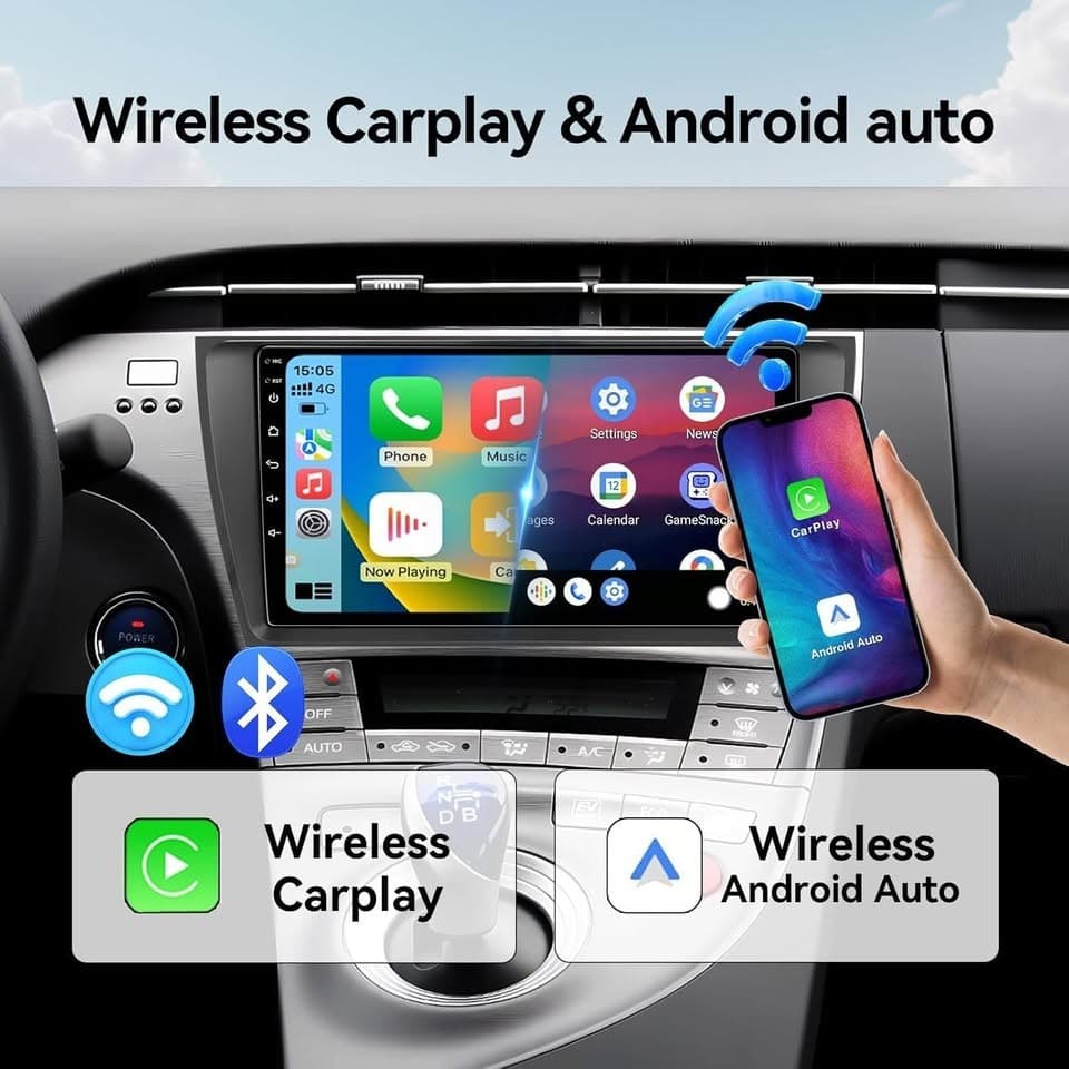 Android 13 Car Stereo Prius 2010-2015 9" CarPlay Android Auto GPS - Thumbnail 10
