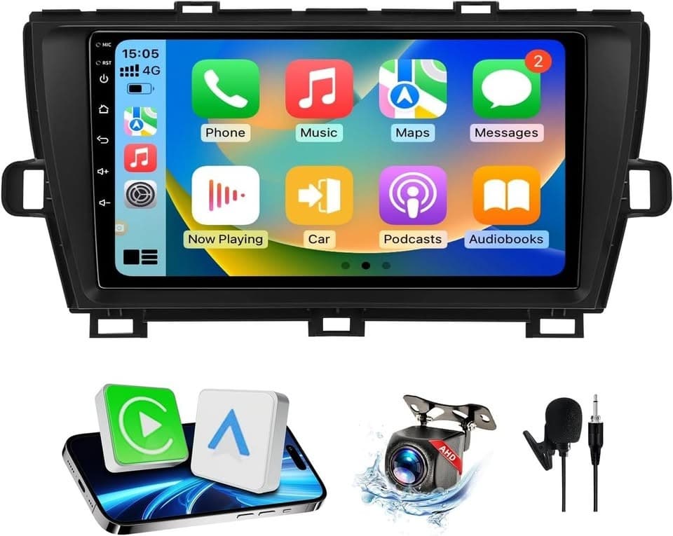 Android 13 Car Stereo Prius 2010-2015 9" CarPlay Android Auto GPS - Thumbnail 5