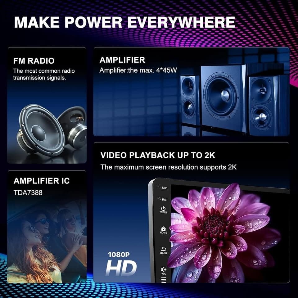Jeep Compass 2017-2020 Android 13 10" Car Radio CarPlay GPS Cam - Thumbnail 7