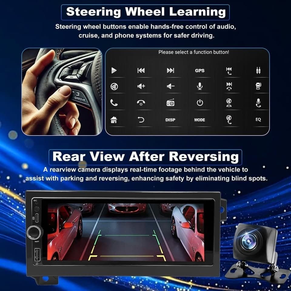 Jeep Dodge Chrysler 6.86" Car Stereo 5G WiFi CarPlay Android Auto GPS - Thumbnail 7