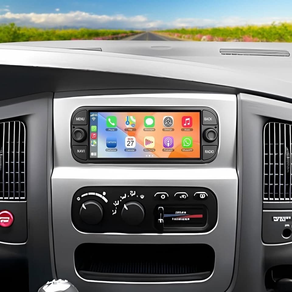 CarPlay Android 13 Radio Dodge RAM 02-06, 6.8 Inch Jeep Wrangler Grand Cherokee - Thumbnail 4