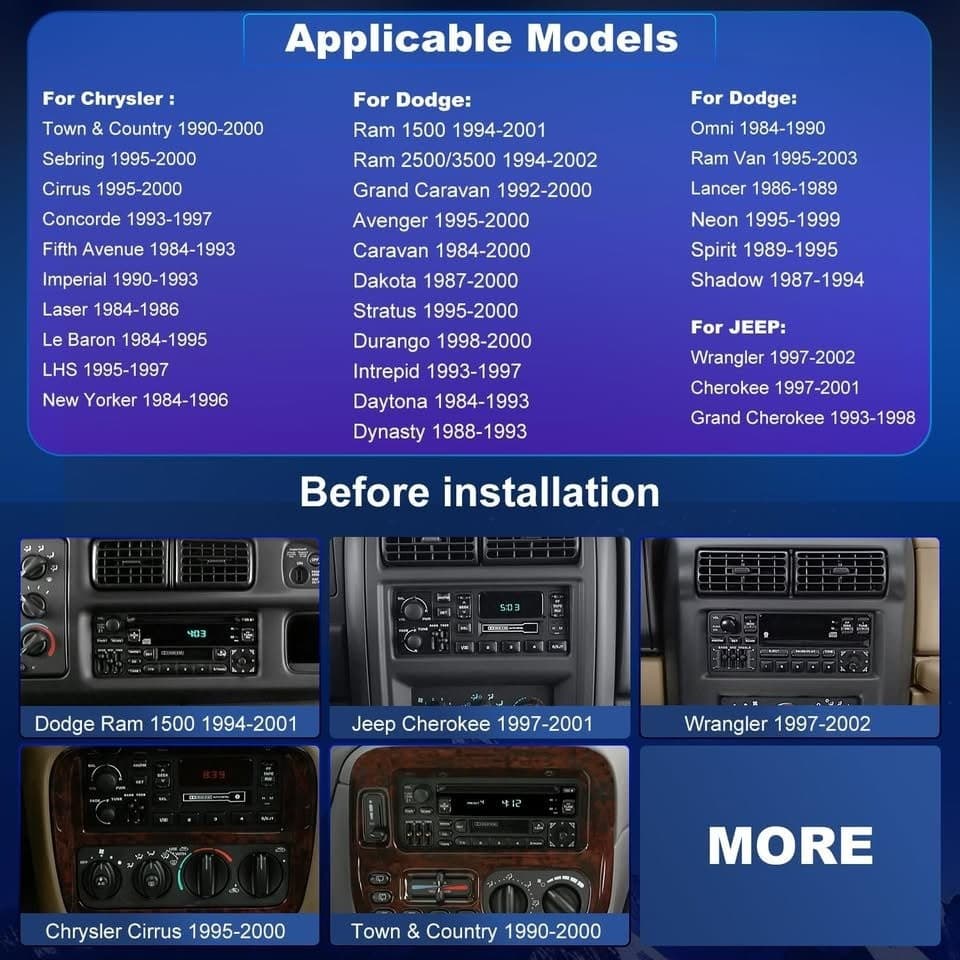 Jeep Dodge Chrysler 6.86" Car Stereo 5G WiFi CarPlay Android Auto GPS - Thumbnail 9