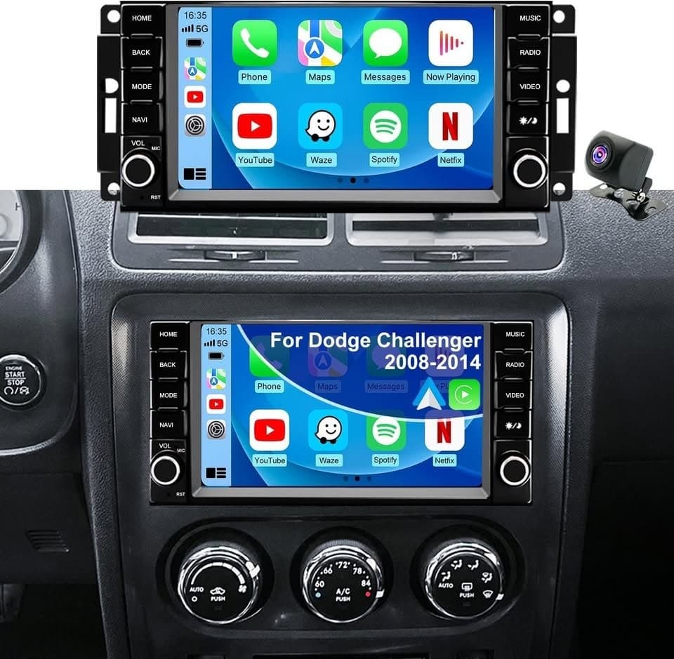 7" Dodge Challenger Avenger Charger Car Stereo CarPlay Android GPS WiFi - Thumbnail 3