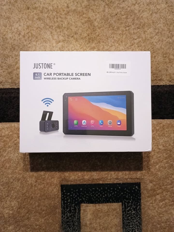 6.1" Portable Car Screen Wireless CarPlay Android Auto 1080P Backup Camera - Thumbnail 2