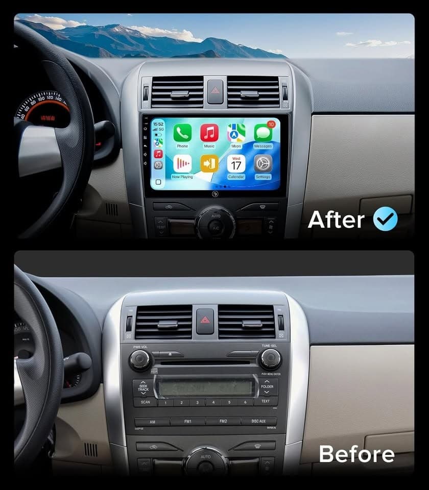 Toyota Corolla 2008-2013 QLED Car Stereo CarPlay Android Auto Linux - Thumbnail 9
