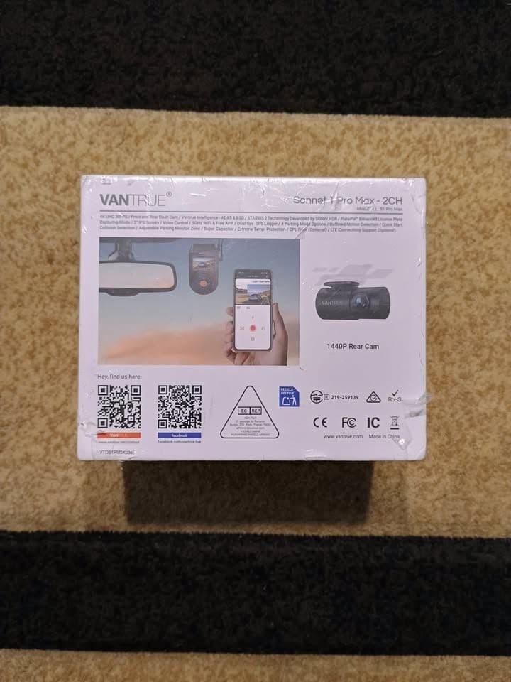VANTRUE S1 Pro Max 4K+2.5K Dual Dash Cam GPS WiFi Night Vision - Thumbnail 2