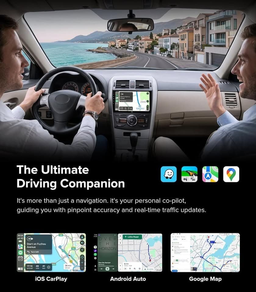 Toyota Corolla 2008-2013 QLED Car Stereo CarPlay Android Auto Linux - Thumbnail 7