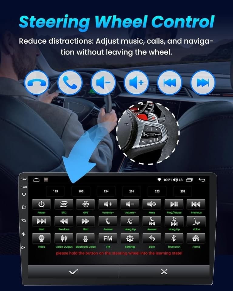 Dodge RAM 1500 2500 3500 2009-2012 7" IPS CarPlay Android 13 64GB Stereo - Thumbnail 8
