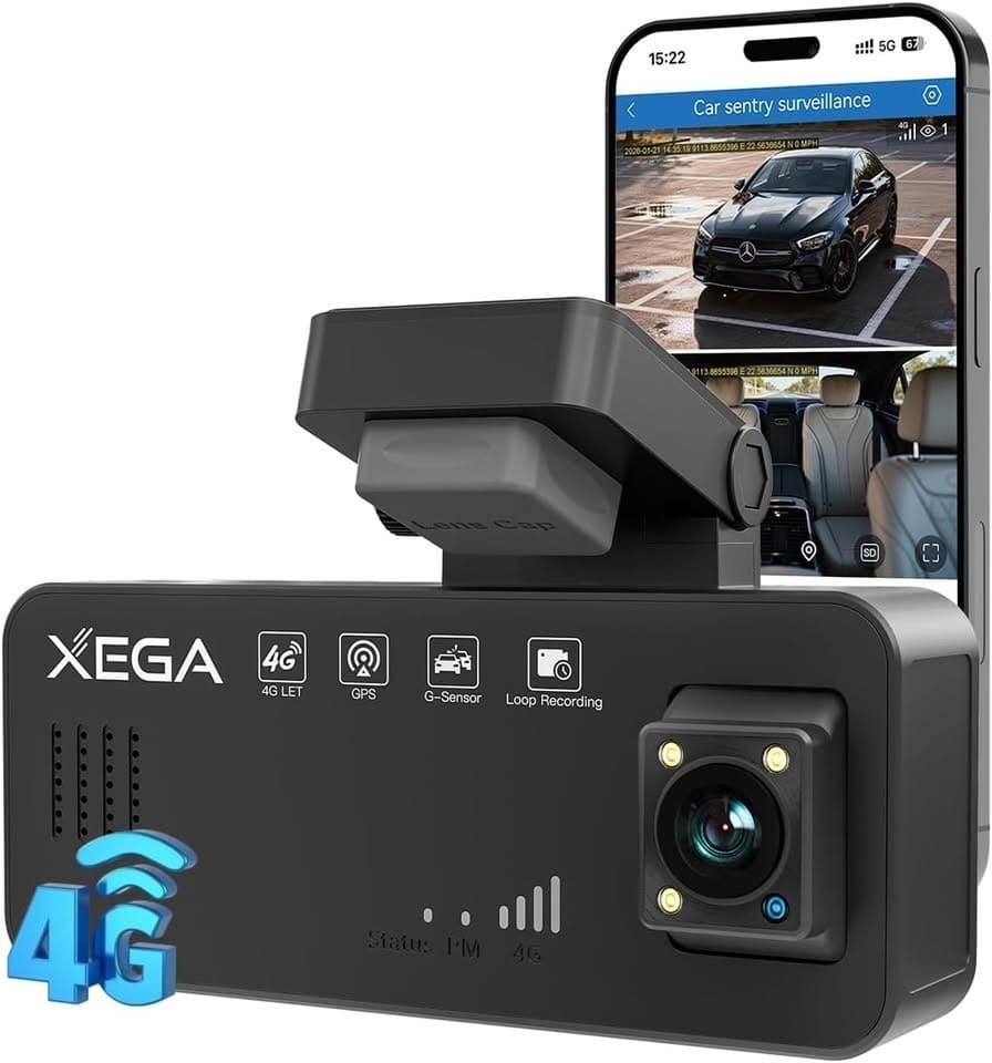 XEGA 4G 2K Dual Dash Cam Anti‑Theft OBD 24/7 Sentry GPS Tracking - Thumbnail 7