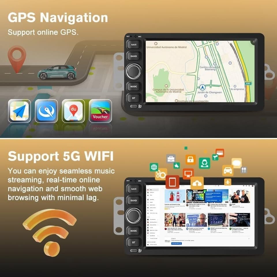 Junsun Android 15 Car Stereo 7" 4+64GB CarPlay for GM Trucks 2003-2006 - Thumbnail 6