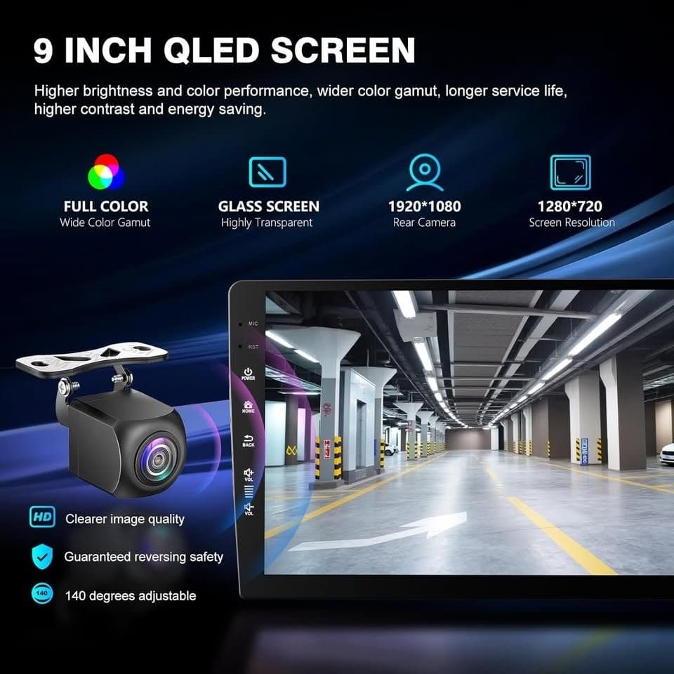 9" Android 13 QLED CarPlay Radio for 07-13 Silverado Sierra Yukon Tahoe Truck - Thumbnail 6