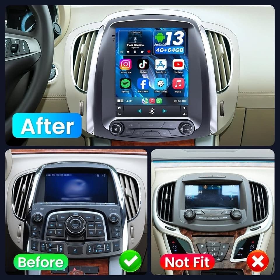 Buick Lacrosse 2010-2013 Android 13 9.7" CarPlay Radio 4G+64G GPS - Thumbnail 7