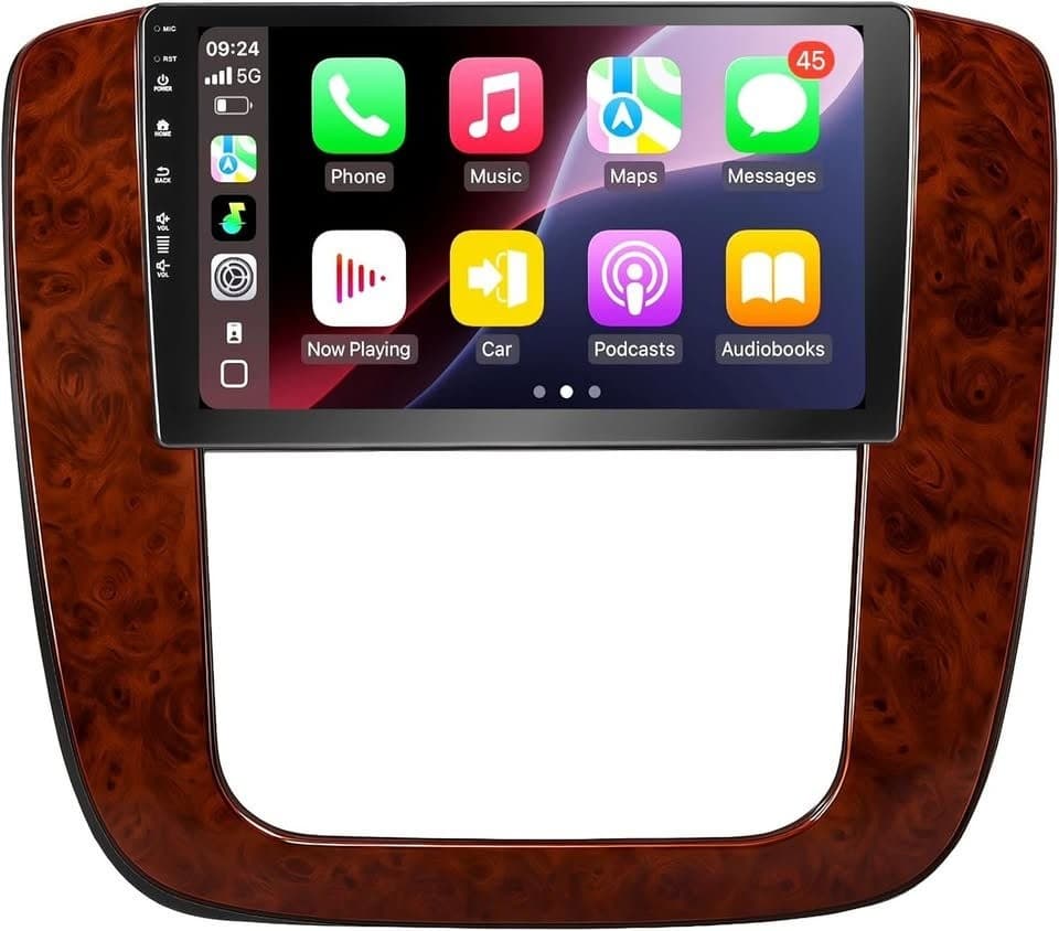 9" Android 13 QLED CarPlay Radio for 07-13 Silverado Sierra Yukon Tahoe Truck - Thumbnail 4