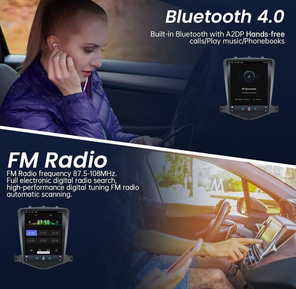 Chevy Cruze (2009-2015) 10.4" Android 12 Car Radio GPS 64G 5G WiFi CarPlay BT - Thumbnail 8