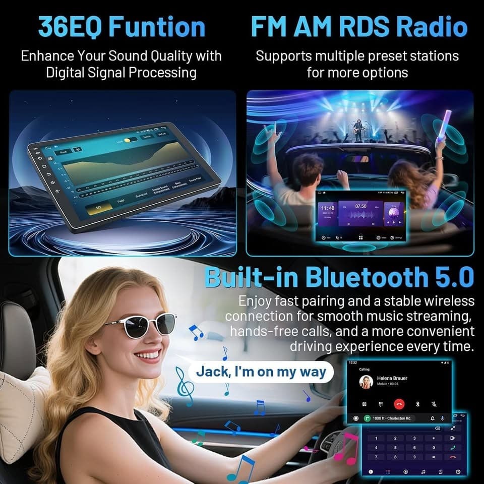 Android 13 10" Car Stereo GPS For Jeep Compass Patriot 2007‐2008 CarPlay - Thumbnail 6
