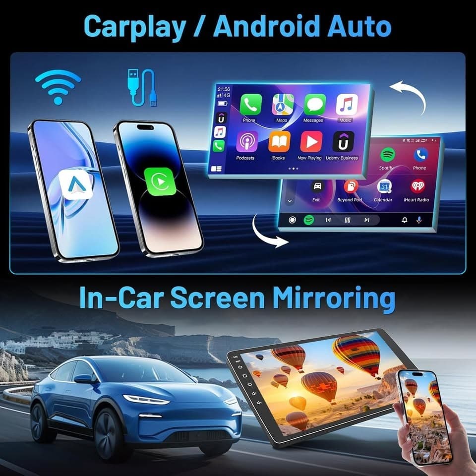 Android 13 10" Car Radio Jeep Compass 2017-2020 CarPlay GPS BT WiFi - Thumbnail 8