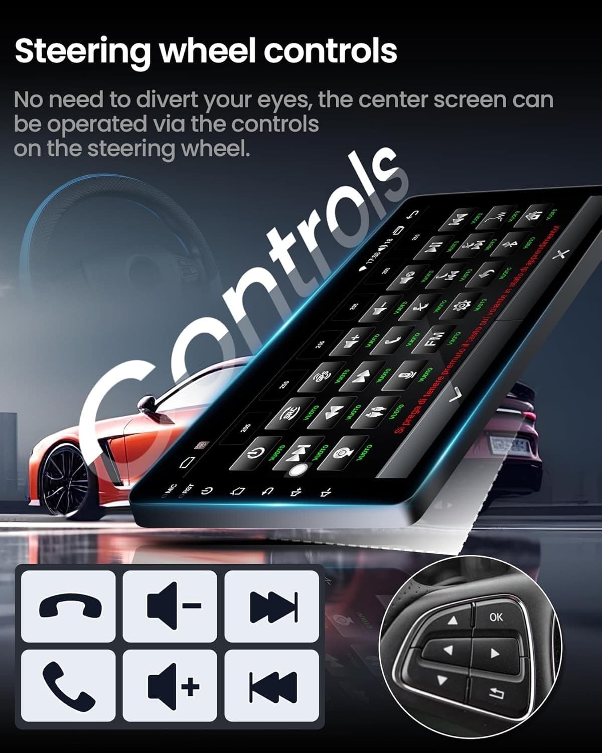 CarPlay Android Auto Radio for Toyota Corolla 2003-2008 9" 2+64GB GPS - Thumbnail 7
