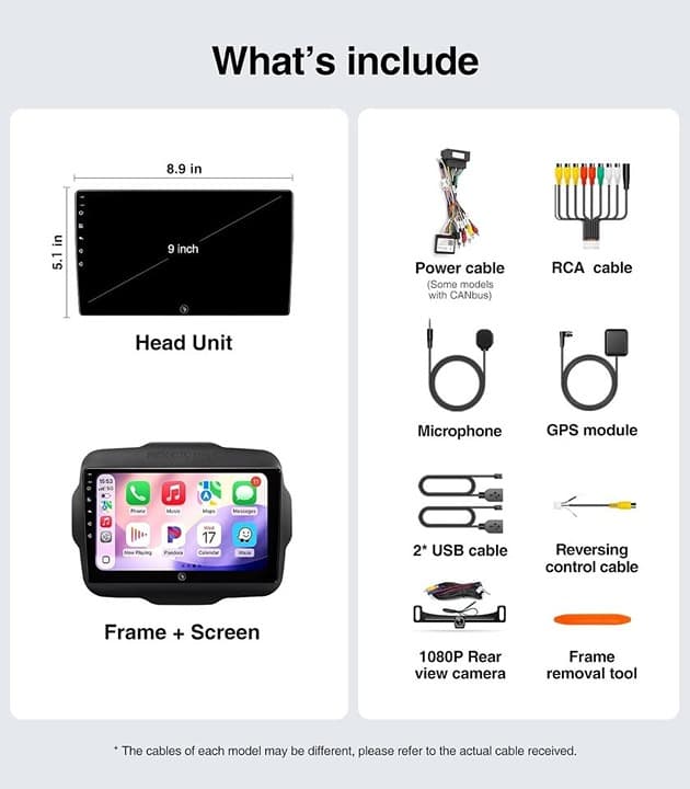 AINAVI 9" Jeep Renegade Radio CarPlay Android Auto GPS 4+64GB - Thumbnail 10