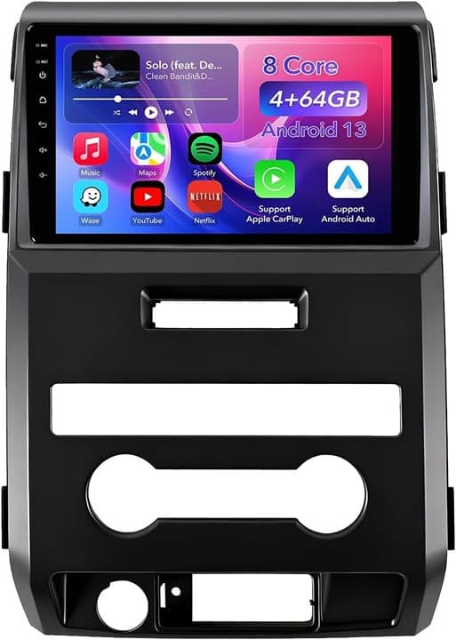 Ford F150 2009-2012 9" Android 13 CarPlay Radio 4+64GB BT WiFi Cam - Thumbnail 3