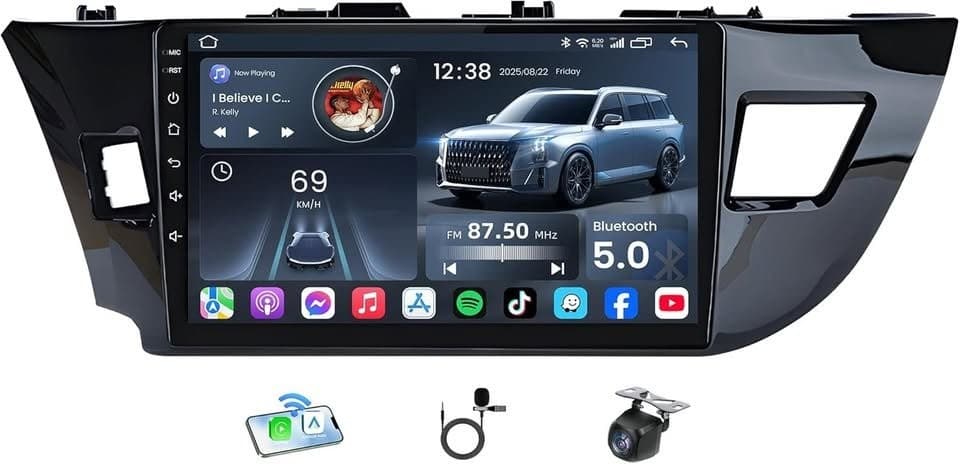 Toyota Corolla 2014-2016 10" Android 13 Head Unit CarPlay GPS BT 5G WiFi - Thumbnail 5
