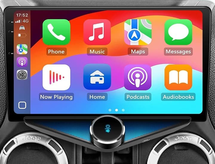 Kissound 10.1" Android 14 Car Stereo Jeep Wrangler JK CarPlay Cam - Thumbnail 4